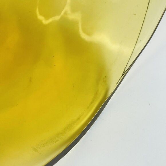 Hazel Atlas Waterfall Optic Ribbed Gold Vintage Amber Glass Pitcher MCM 1960s - Picture 7 of 12